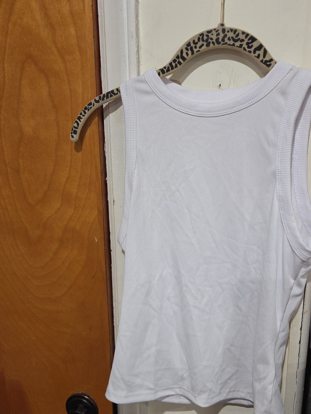 SHEIN White Ribbed Tank Top